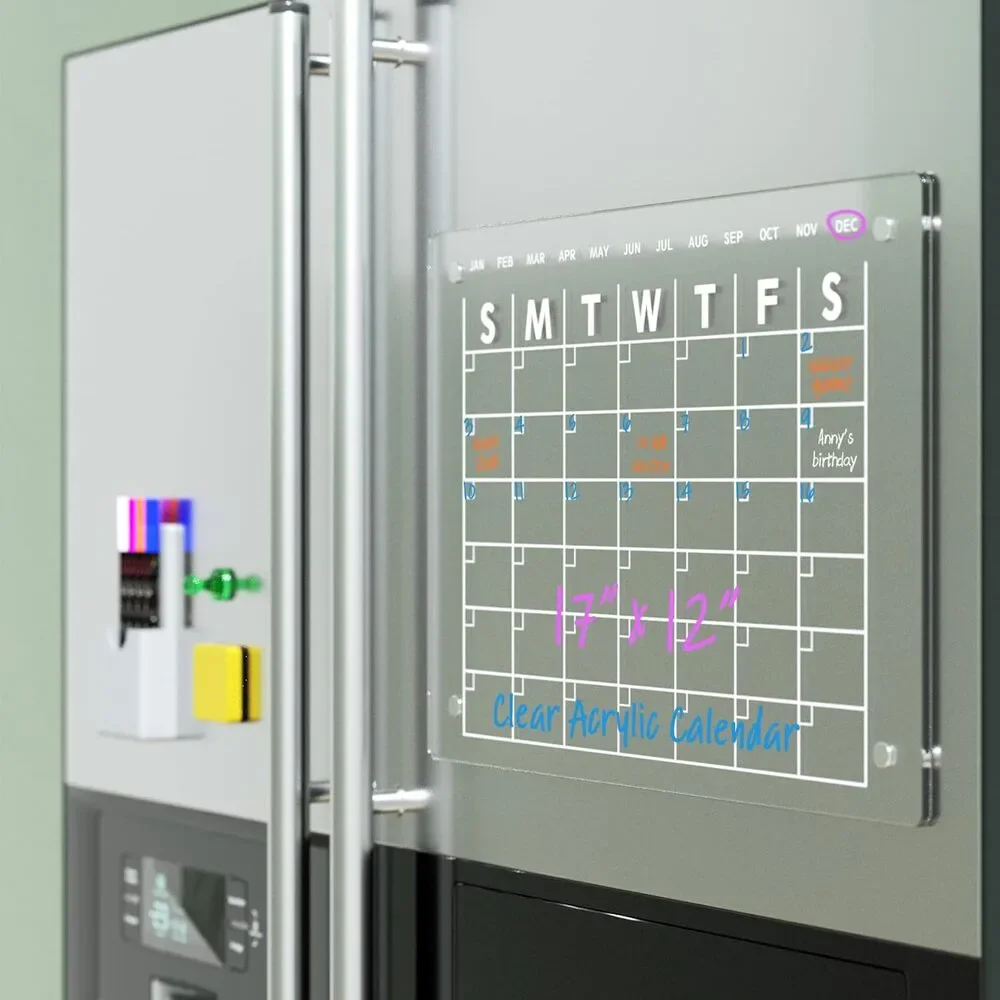 ACRYLIC CALENDAR  BOARD AND WEEKLY PLANNER
